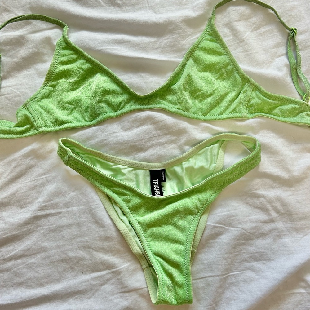 SOLD Triangl Suit! Green sparkly